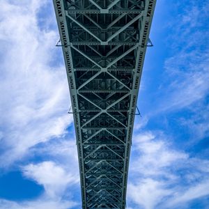 Preview wallpaper bridge, structure, sky, bottom view
