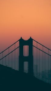 Preview wallpaper bridge, sunset, architecture, silhouette