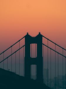 Preview wallpaper bridge, sunset, architecture, silhouette