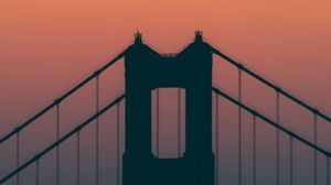 Preview wallpaper bridge, sunset, architecture, silhouette