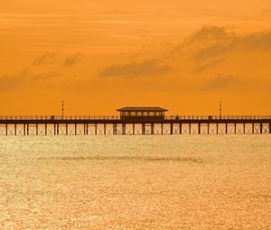 Preview wallpaper bridge, sunset, lens flare