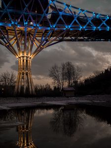 Preview wallpaper bridge, support, structure, backlight, dusk