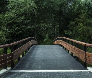 Preview wallpaper bridge, trees, forest, park