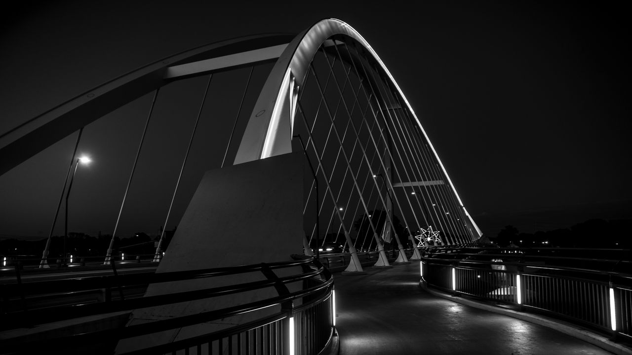 Wallpaper bridge, walkway, architecture, black and white