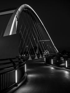 Preview wallpaper bridge, walkway, architecture, black and white