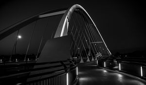 Preview wallpaper bridge, walkway, architecture, black and white