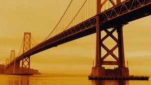 Preview wallpaper bridge, water, architecture, construction