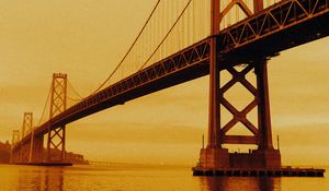 Preview wallpaper bridge, water, architecture, construction