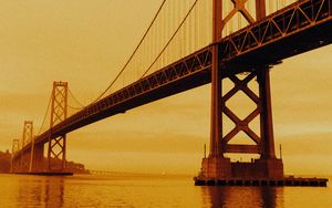Preview wallpaper bridge, water, architecture, construction
