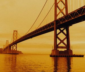 Preview wallpaper bridge, water, architecture, construction