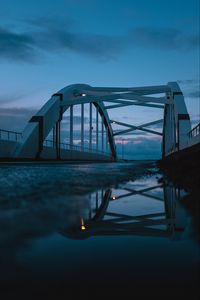 Preview wallpaper bridge, water, reflection, twilight, evening