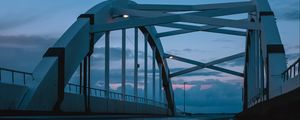 Preview wallpaper bridge, water, reflection, twilight, evening