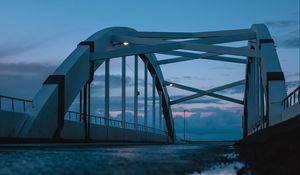 Preview wallpaper bridge, water, reflection, twilight, evening