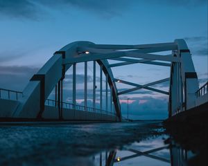 Preview wallpaper bridge, water, reflection, twilight, evening