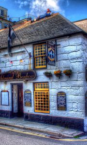 Preview wallpaper britain, tavern, admiral benbow, england, penzance, hdr