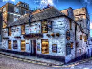 Preview wallpaper britain, tavern, admiral benbow, england, penzance, hdr