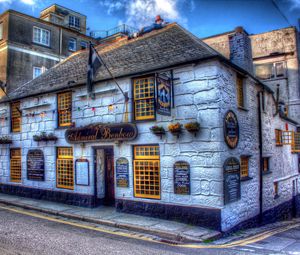 Preview wallpaper britain, tavern, admiral benbow, england, penzance, hdr