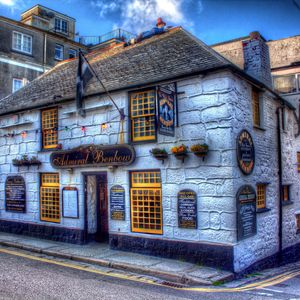 Preview wallpaper britain, tavern, admiral benbow, england, penzance, hdr