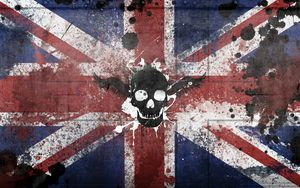 Preview wallpaper britain, united kingdom, symbols, flag, color, skull