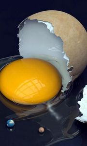 Preview wallpaper broken, egg yolk, egg, shell