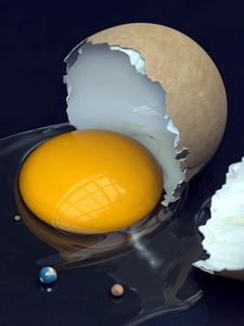 Preview wallpaper broken, egg yolk, egg, shell