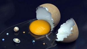 Preview wallpaper broken, egg yolk, egg, shell