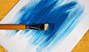 Preview wallpaper brush, paint, blue, paper