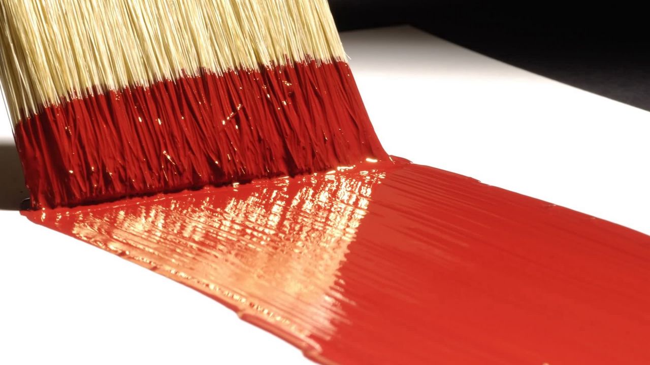 Wallpaper brush, paint, red, surface