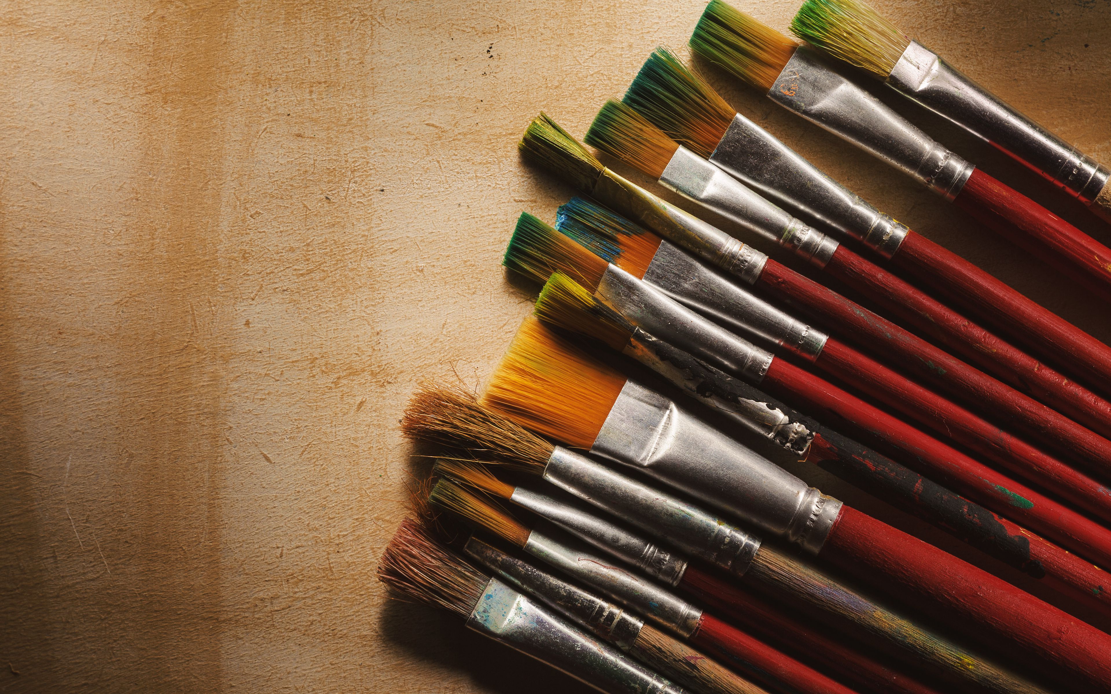 Download Wallpaper 3840x2400 Brushes Paint Creation Surface 4k Ultra 