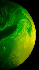 Preview wallpaper bubble, ball, abstraction, green