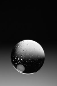 Preview wallpaper bubble, ball, liquid, abstraction, black and white