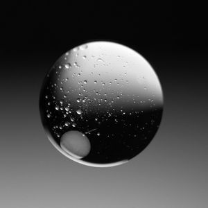 Preview wallpaper bubble, ball, liquid, abstraction, black and white