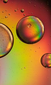 Preview wallpaper bubble, ball, rainbow, drops