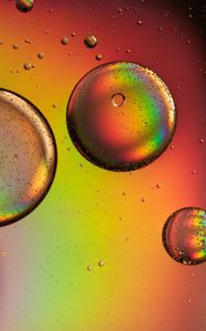 Preview wallpaper bubble, ball, rainbow, drops