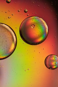 Preview wallpaper bubble, ball, rainbow, drops