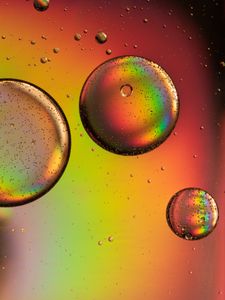 Preview wallpaper bubble, ball, rainbow, drops