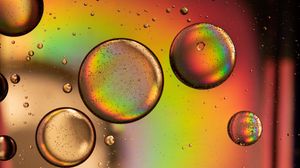 Preview wallpaper bubble, ball, rainbow, drops