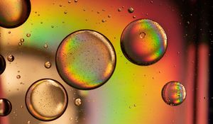 Preview wallpaper bubble, ball, rainbow, drops