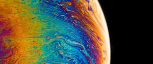 Preview wallpaper bubble, colorful, surface, macro