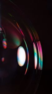 Preview wallpaper bubble, lens flare, gradient, dark
