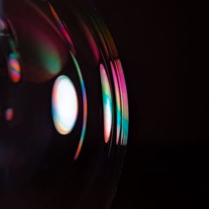 Preview wallpaper bubble, lens flare, gradient, dark