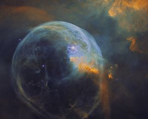 Preview wallpaper bubble nebula, nebula, glow, stars, space