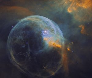 Preview wallpaper bubble nebula, nebula, glow, stars, space