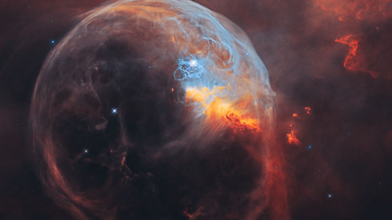 Wallpaper bubble nebula, nebula, stars, space