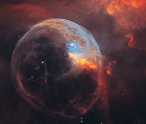 Preview wallpaper bubble nebula, nebula, stars, space