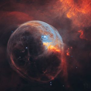 Preview wallpaper bubble nebula, nebula, stars, space