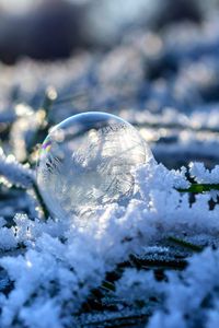 Preview wallpaper bubble, orb, frost, snow