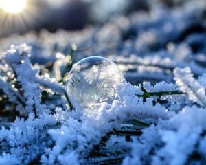 Preview wallpaper bubble, orb, frost, snow