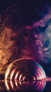 Preview wallpaper bubble, smoke, colorful, close-up