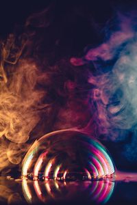 Preview wallpaper bubble, smoke, colorful, close-up